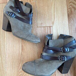 Carlos Santana Suede Ankle Booties